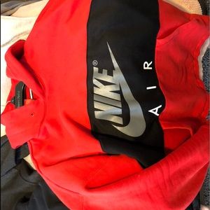 Red Nike hoodie size large